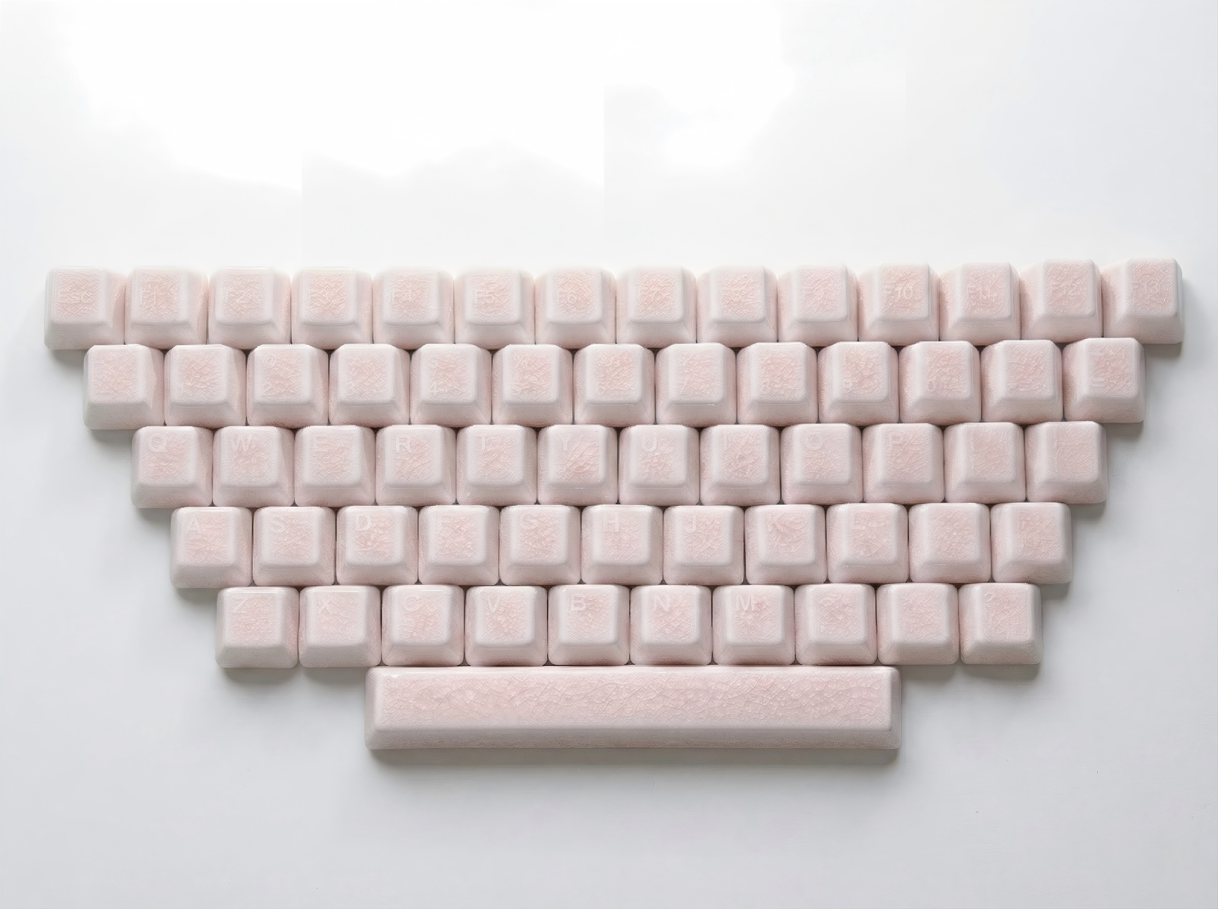 Ice Crackle — Ceramic Keycap Set · 61 Keys