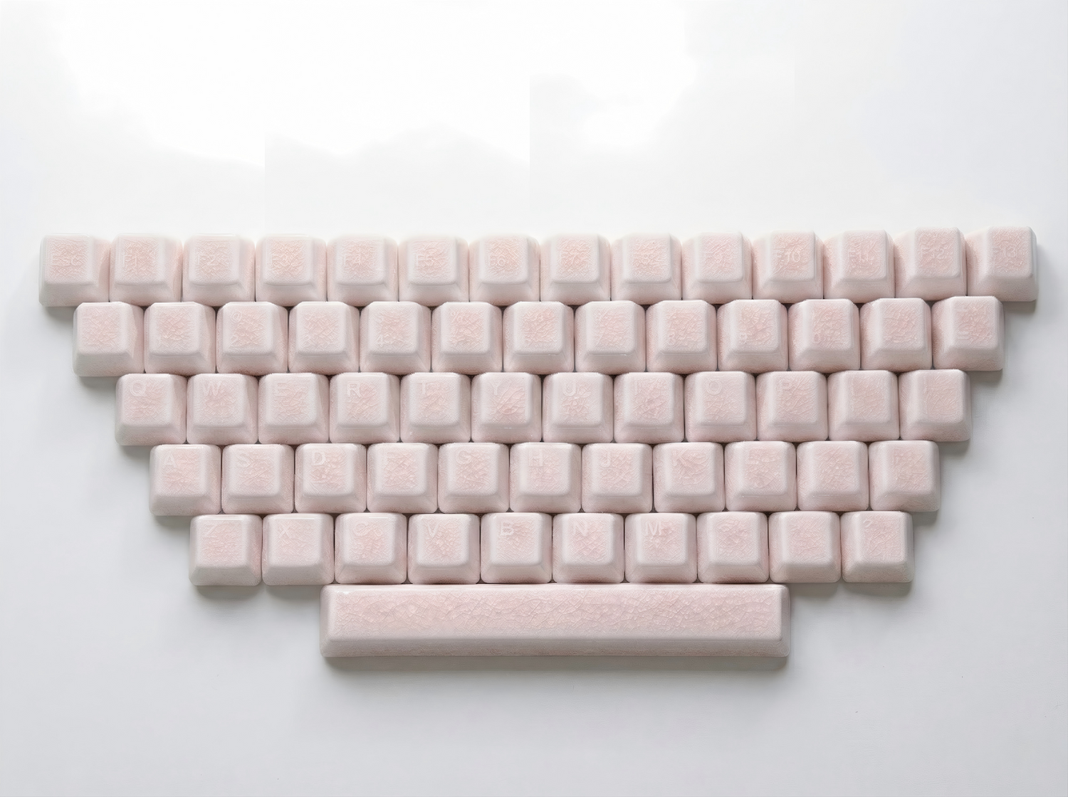 Ice Crackle — Ceramic Keycap Set · 61 Keys
