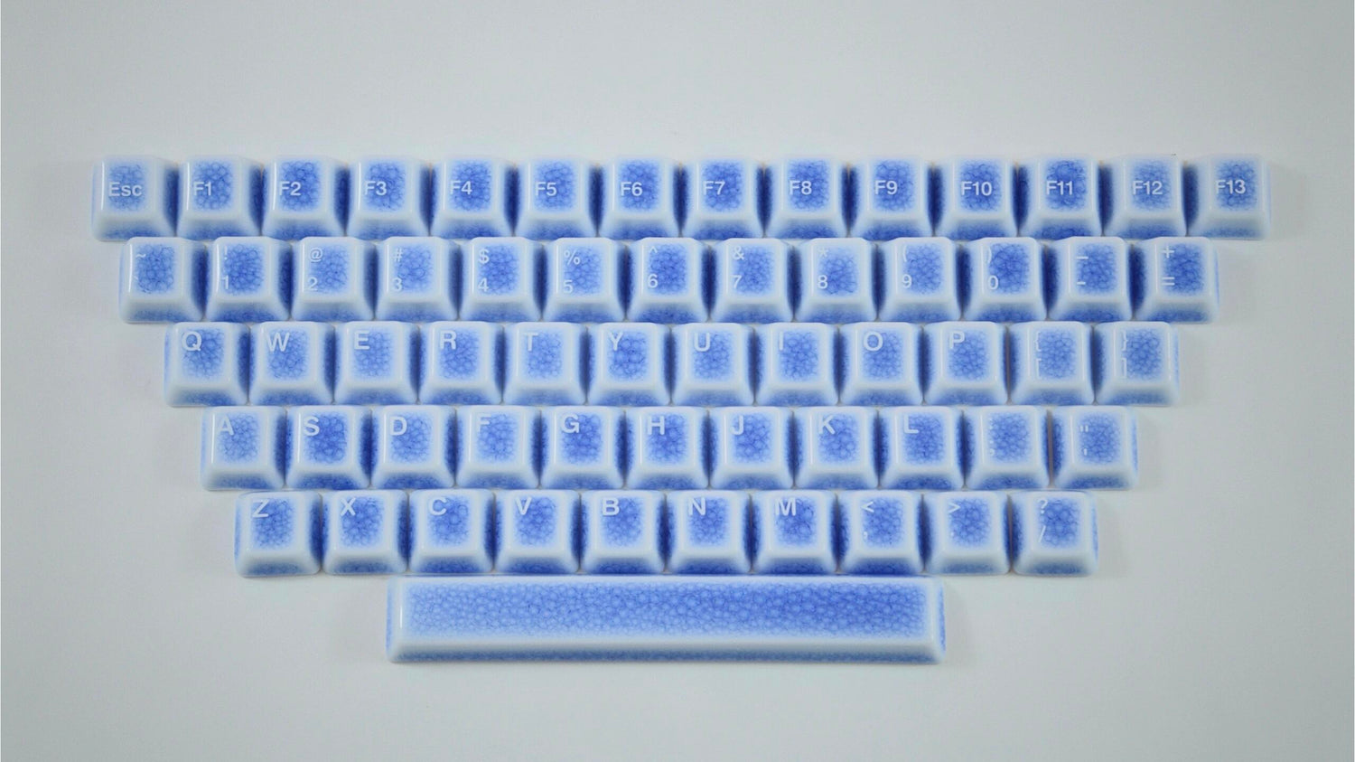 Ice Crackle — Ceramic Keycap Set · 61 Keys